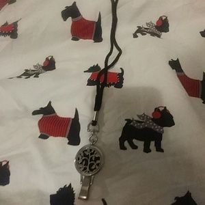 Tree of life oil diffuser necklace on black cord